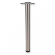 Ножка для стола D60/820 мм матовый хром + крепление Блин+Пятак